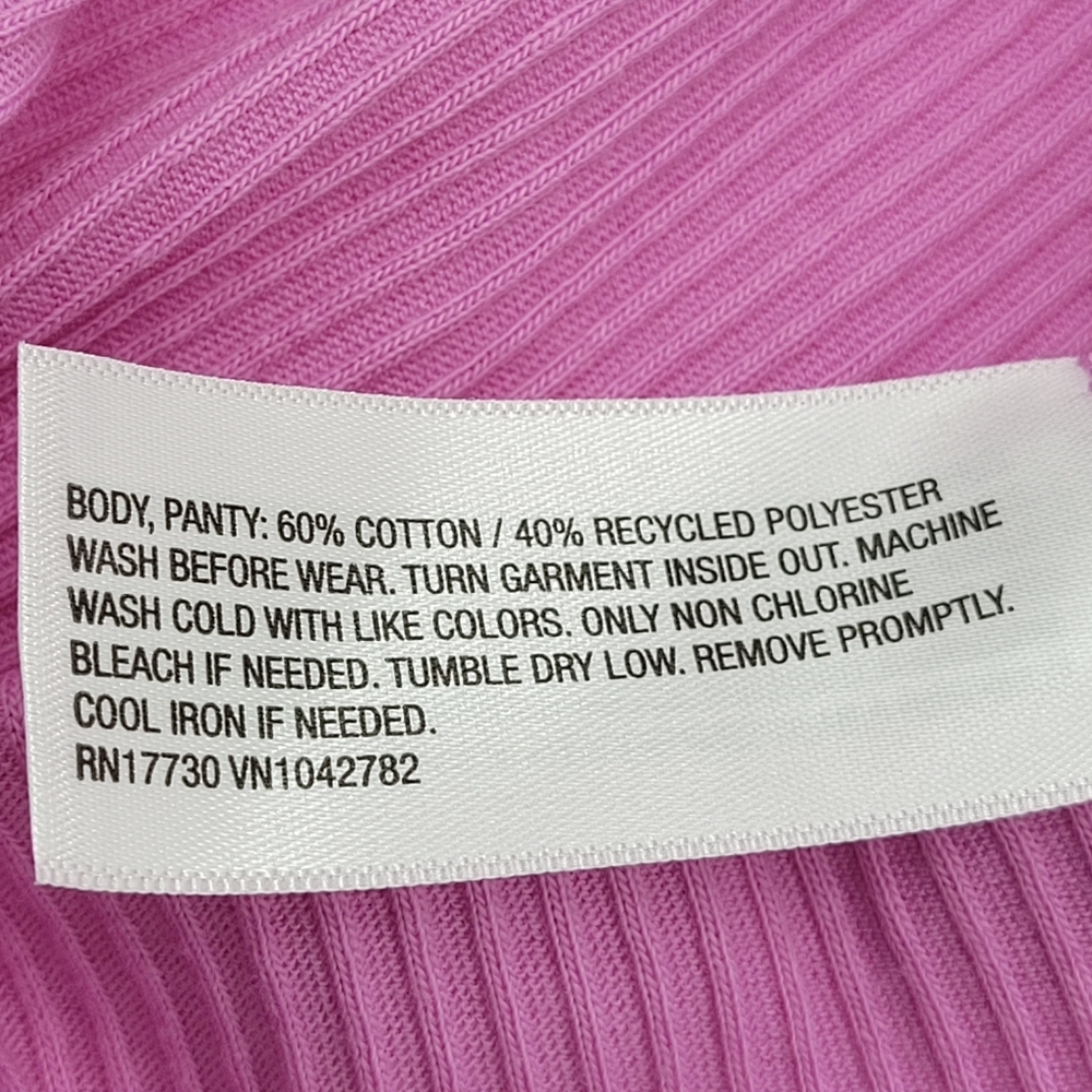 Cat & Jack Dress Lilac Short Sleeve Rib Knit Stretch Pink Purple Size 18mo NEW - Picture 8 of 11
